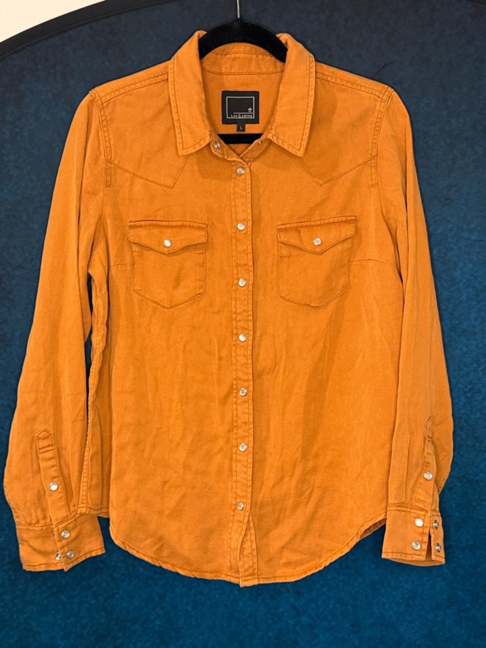 Lily & Lottie Templeton Top Women's Button-Down Shirt in Burnt Orange